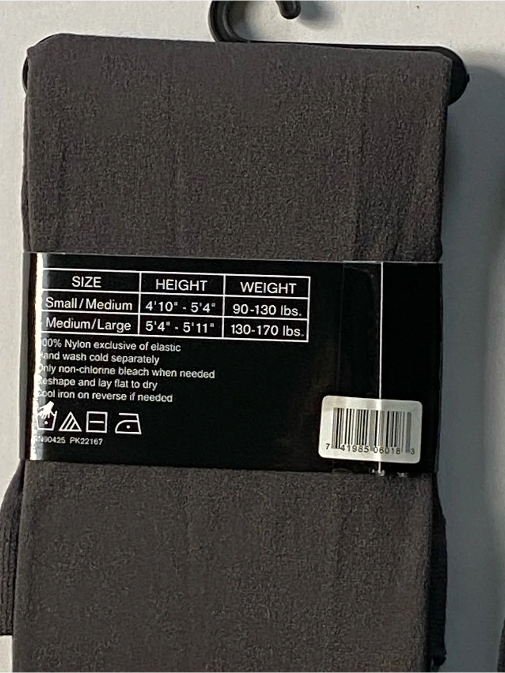 Women's Opaque Tights Size Small Medium 2 Pair Black Gray New NWT 90-130 Lbs